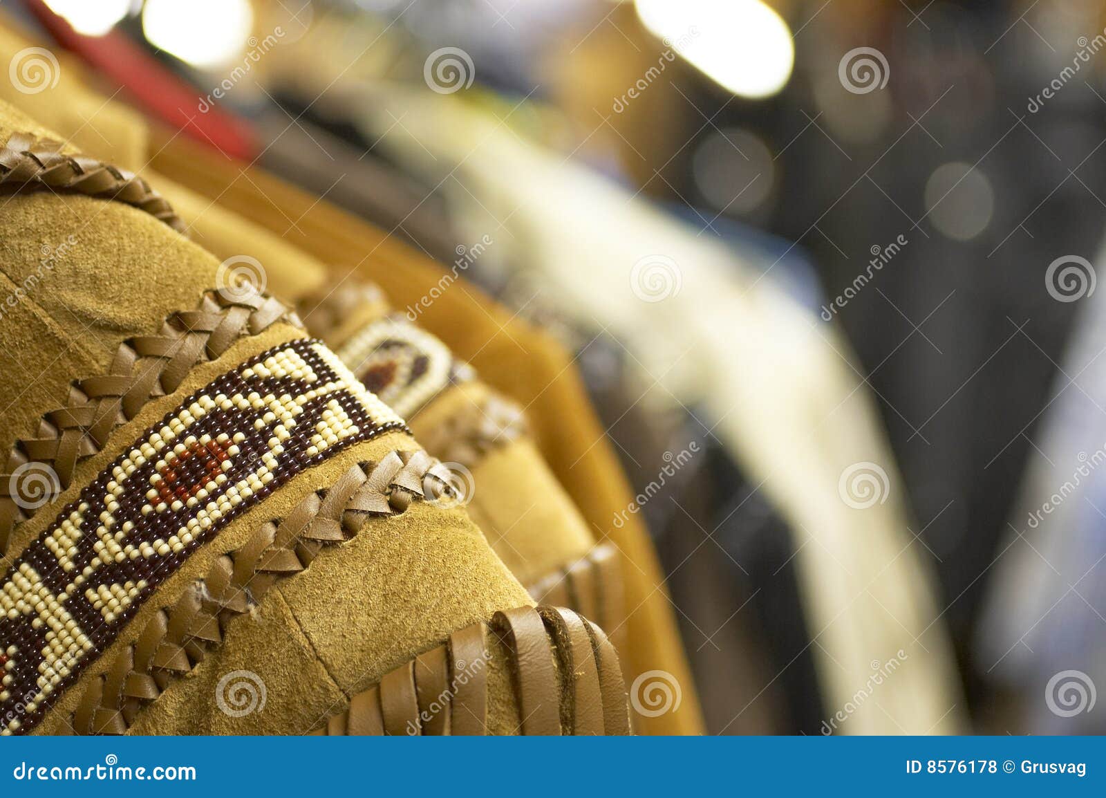Leather Fringe. stock photo. Image of display, decoration 8576178