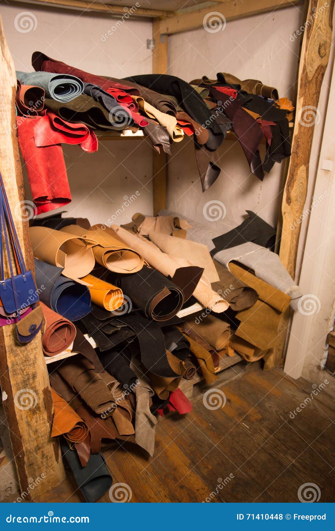 Leather Goods Craftsman at Work in His Stock Photo Image of