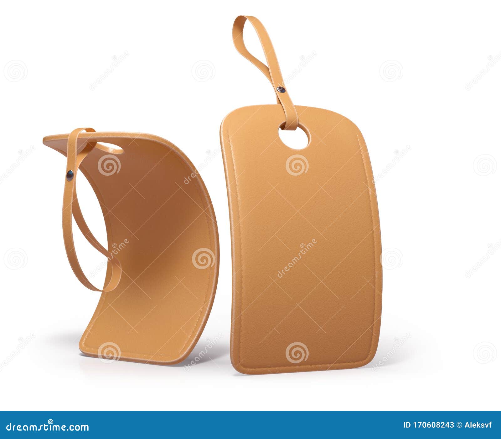 Leather hang tags stock illustration. Illustration of brown 170608243