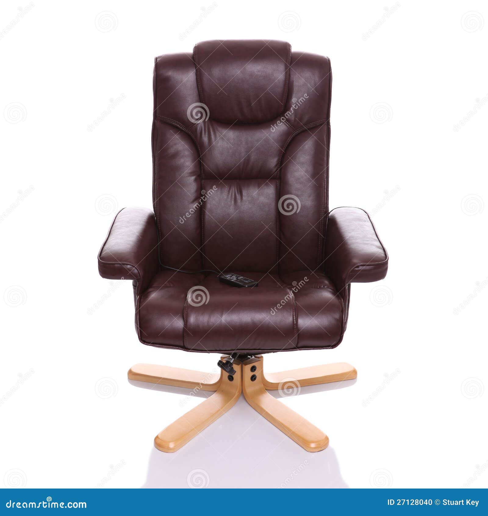 Leather Heated Recliner Chair Stock Photo Image Of Cushioned