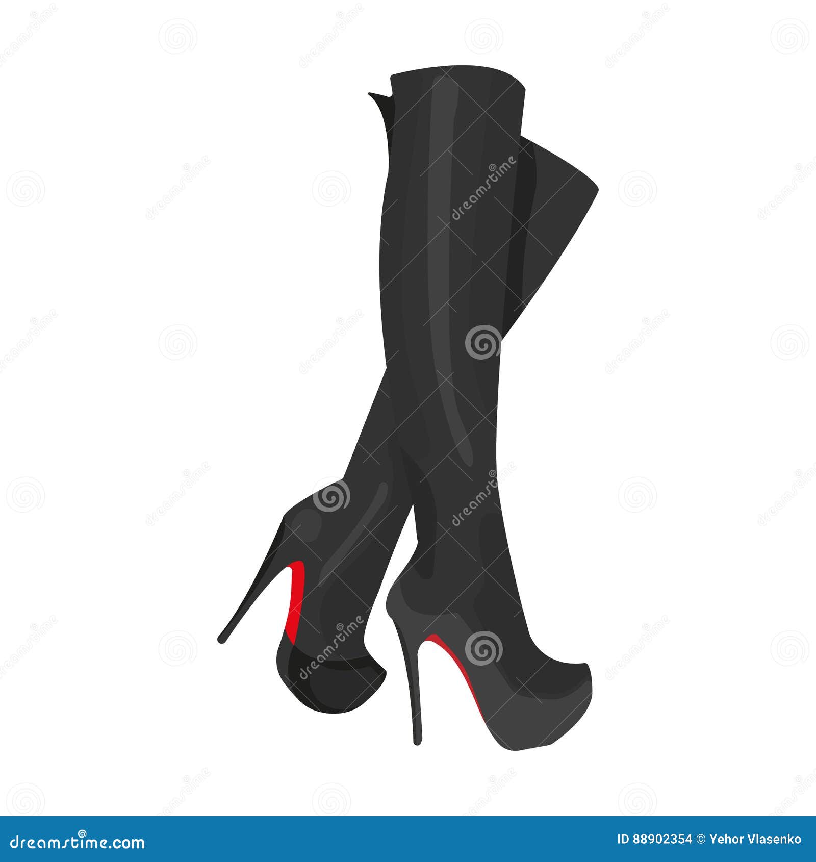 Leather High-heeled Women Shoes