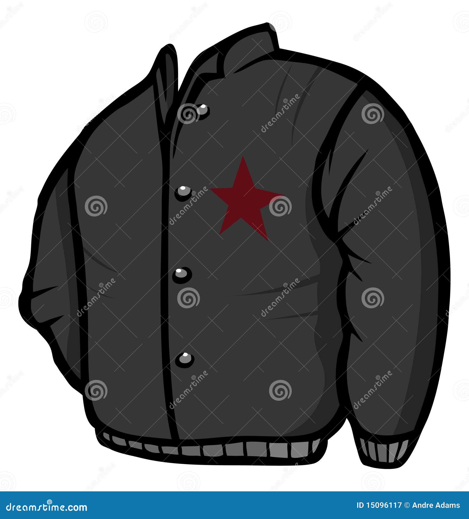 Leather Jacket Technical Fashion Illustration. Biker Jacket Fashion