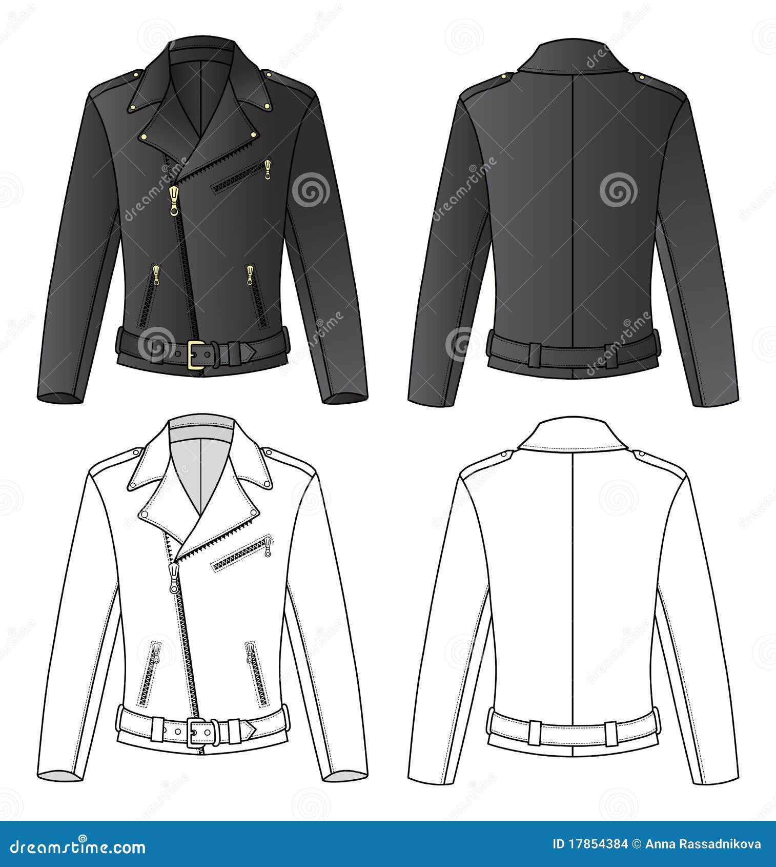 Motorcycle Jacket Drawing - Ma Gustave