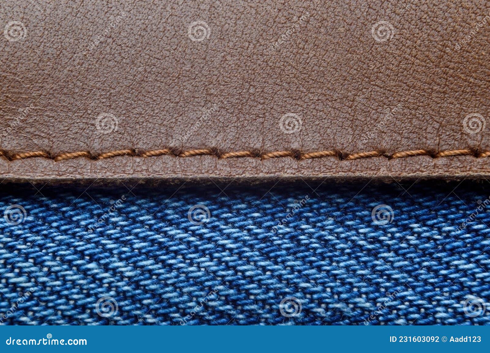 Leather Label on Blue Jeans. Close Up Stock Photo - Image of background ...