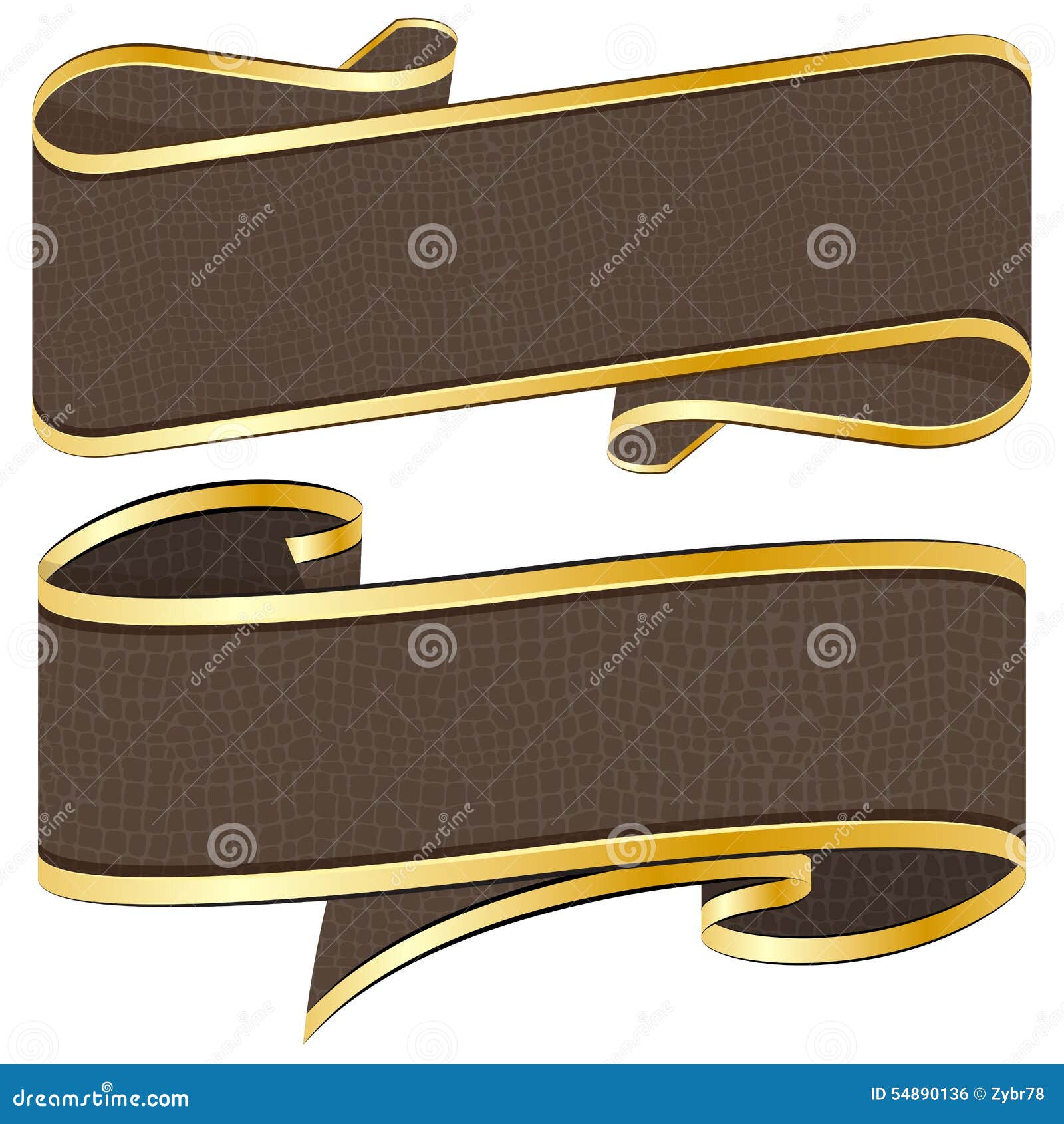 Leather ribbon collection stock vector. Illustration of premium 54890136