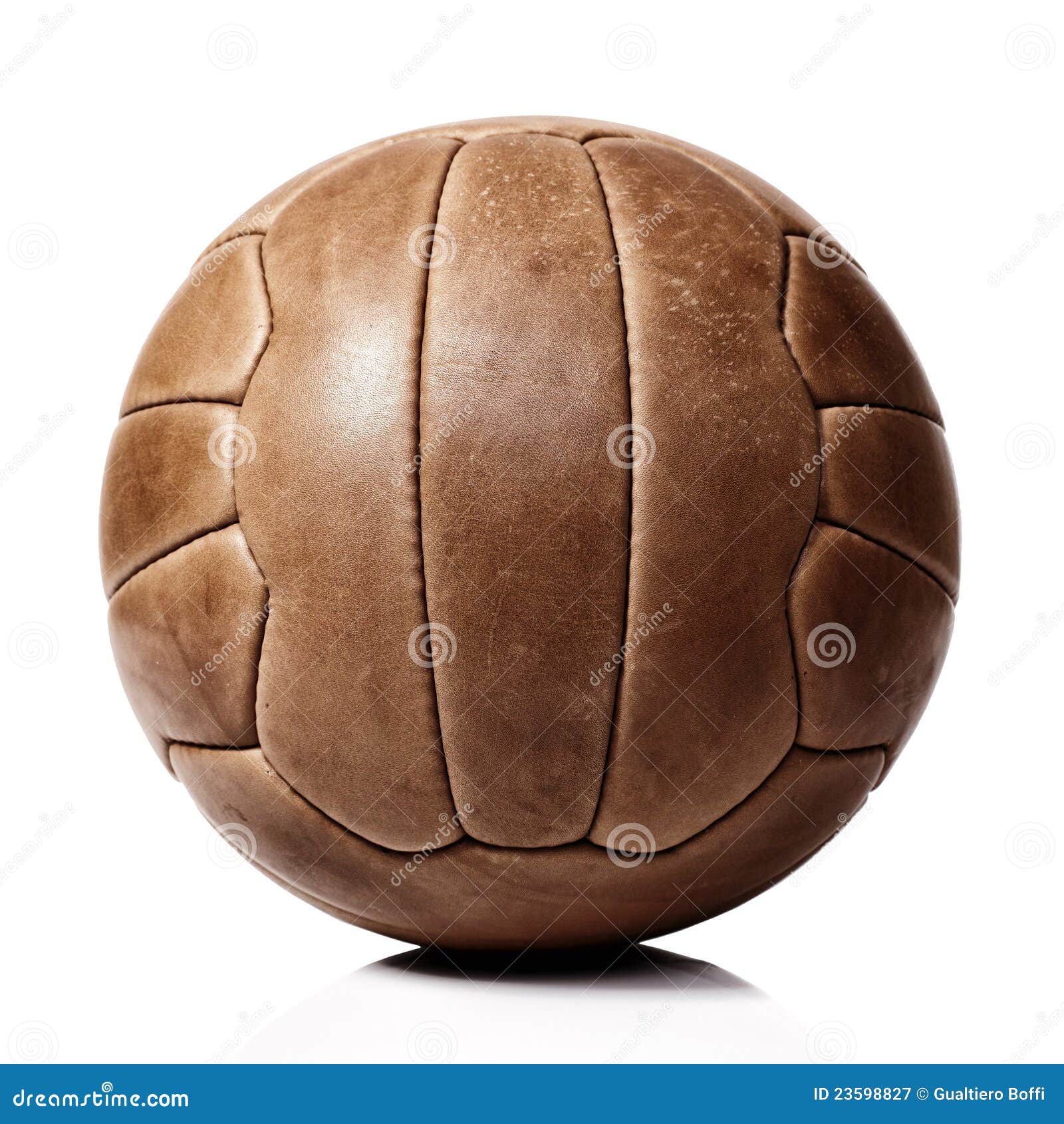 Leather soccer ball stock image. Image of sport, goal 23598827