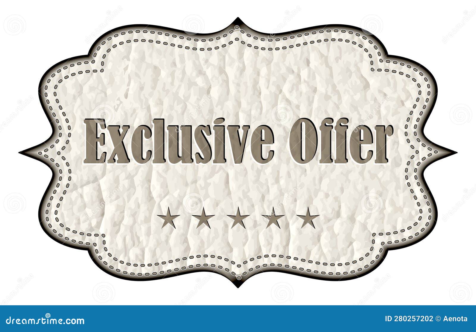 Leather Tag Exclusive Offer Stock Vector Illustration of pressing 