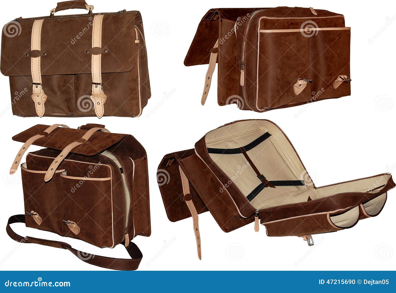 Leather travel bag stock photo. Image of classic, soft 47215690