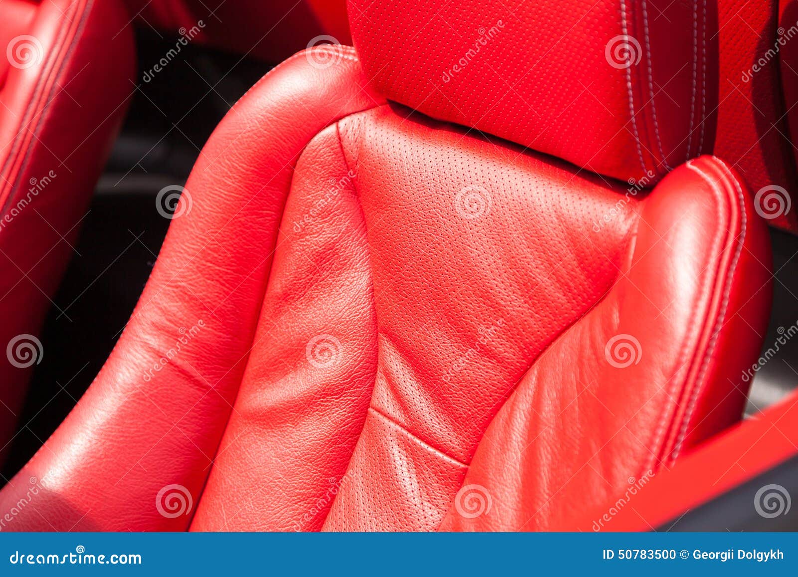 Leather Upholstery of a Car Seat Stock Photo Image of seats, style