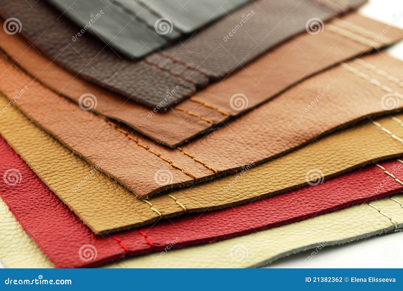 Leather upholstery samples stock photo. Image of assorted 21382362