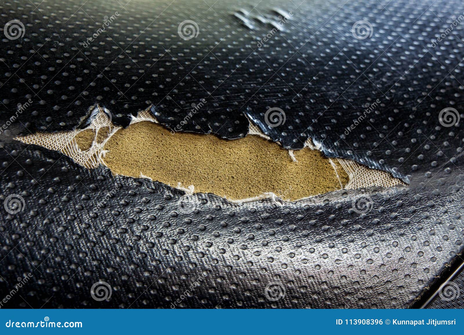 Leather Upholstery . Leather Seat is Worn Out. Stock Photo Image of decoration, elegance