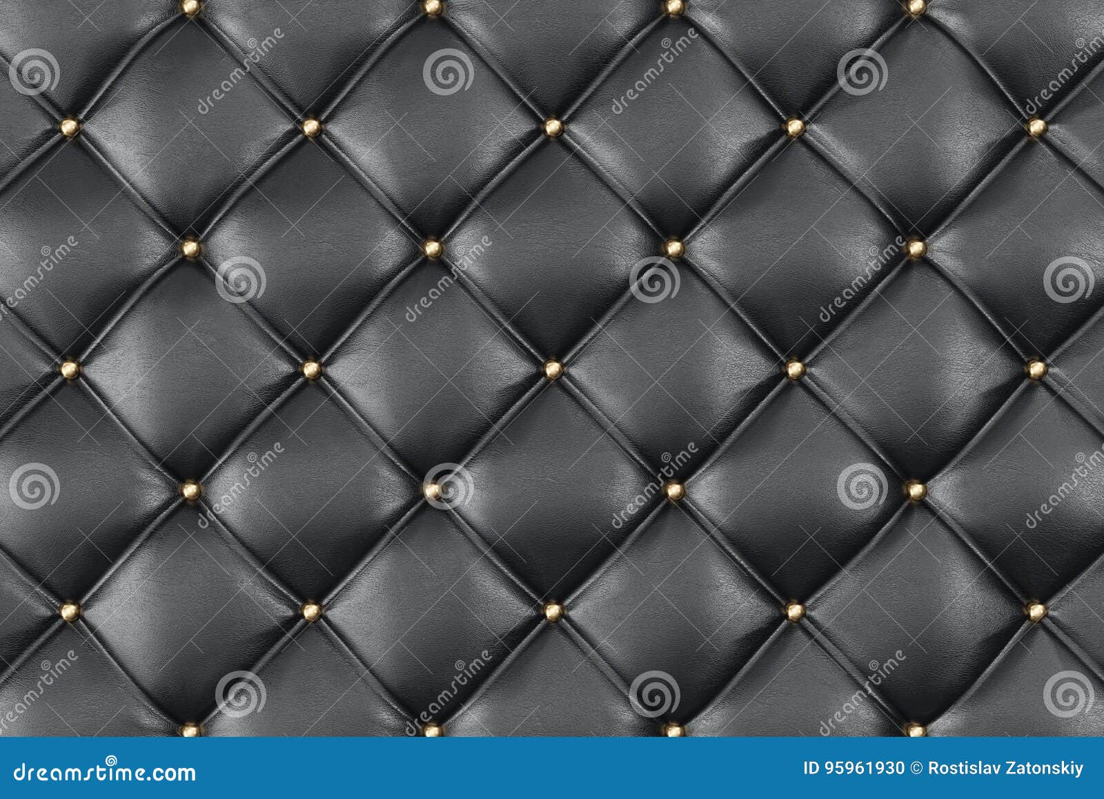 Leather Upholstery Sofa Background. Black Luxury Decoration Sofa