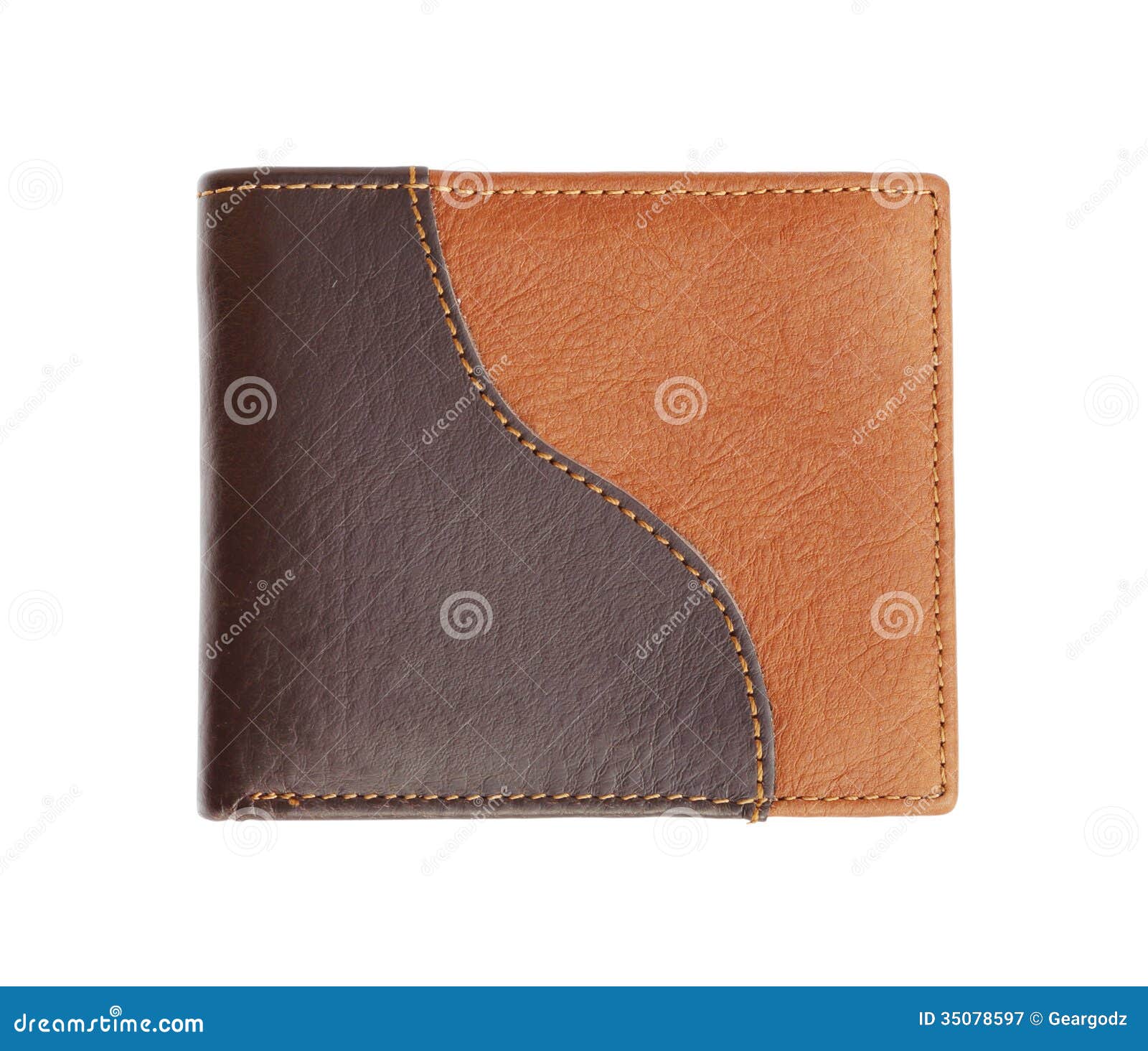 Leather wallet on white stock image. Image of empty, path - 35078597