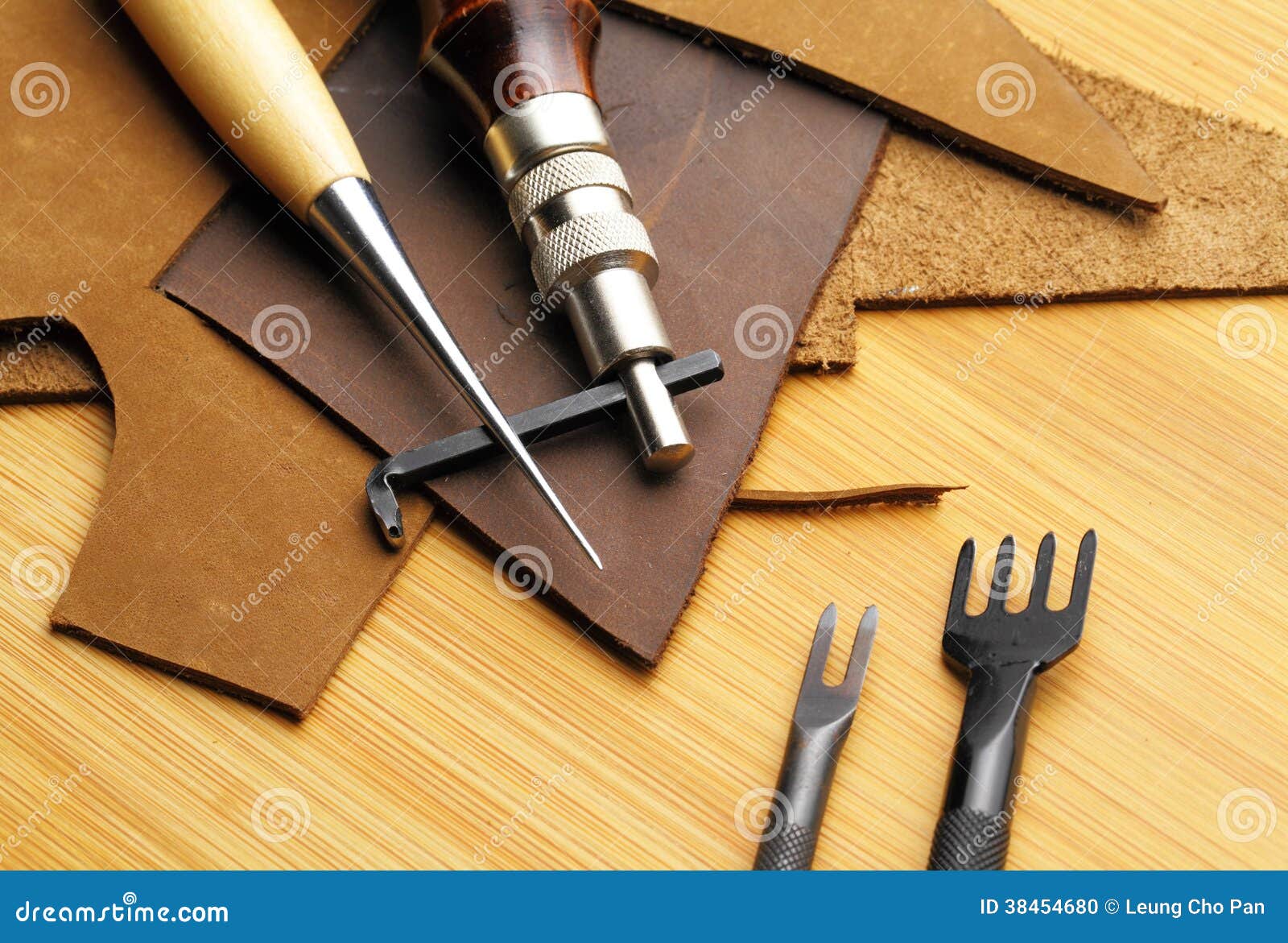 Leathercraft tool stock photo. Image of homemade, white 38454680