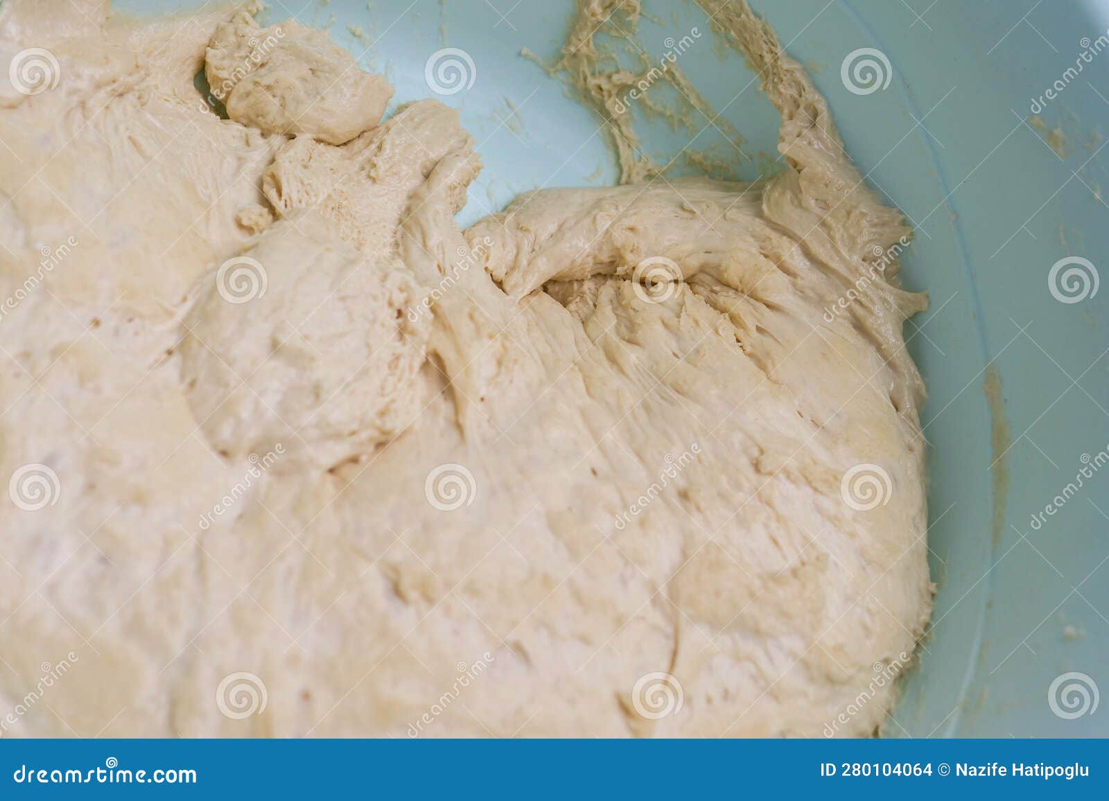 Leavened Wheat Flour Dough,raw Dough,kneaded and Ripening Dough Stock
