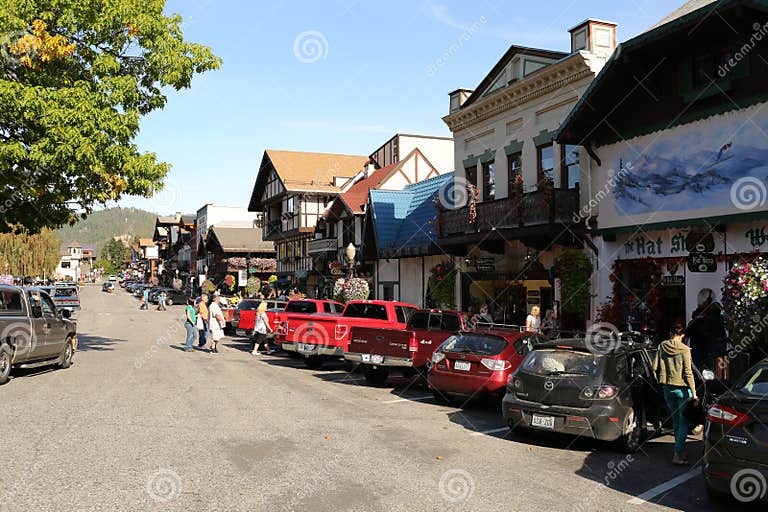 Leavenworth Building / Autumn Leaf Festival Editorial Stock Image