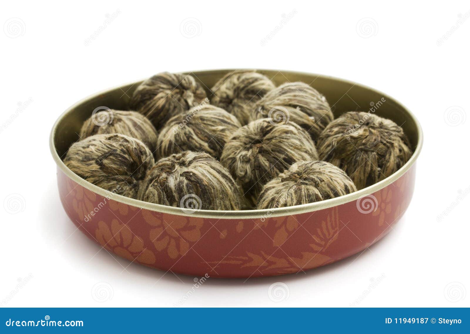 The Leaves of Green Tea Braided in Balls Stock Image Image of china