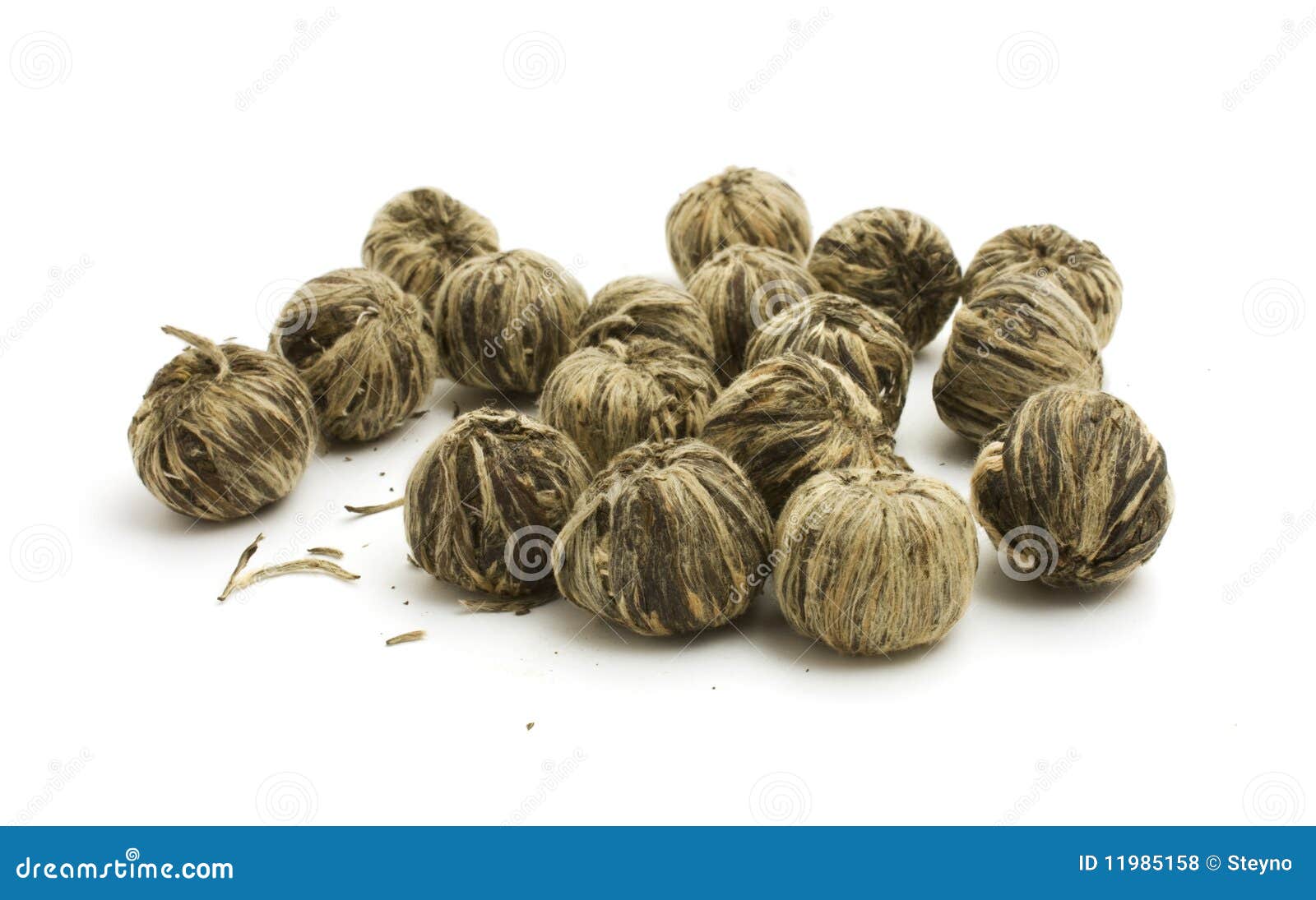 The Leaves of Green Tea Braided in Balls Stock Photo Image of exotic, heap 11985158