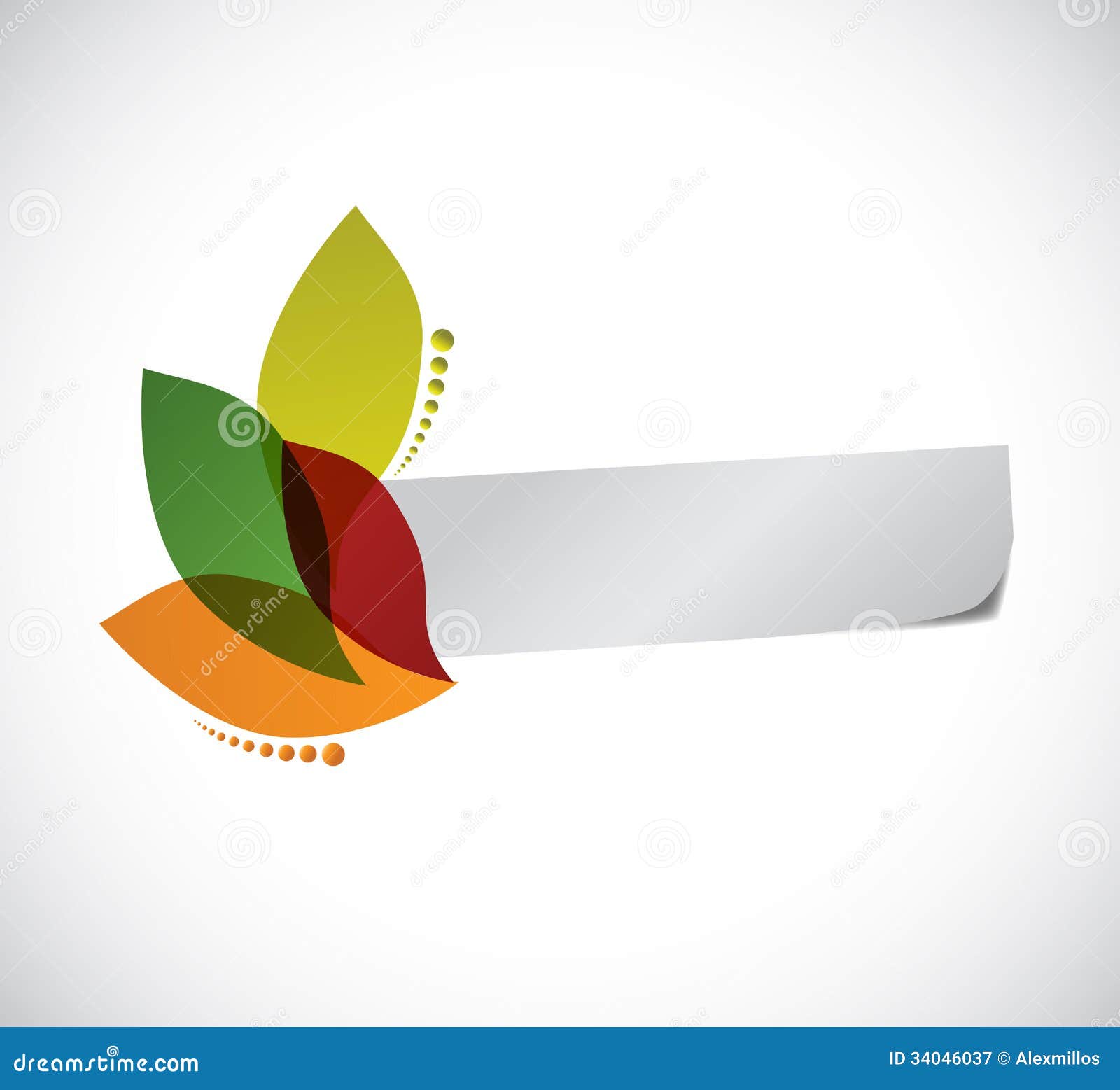 Leaves And Paper Banner Illustration Design Stock Leaves And Paper Banner Illustration Design Stock