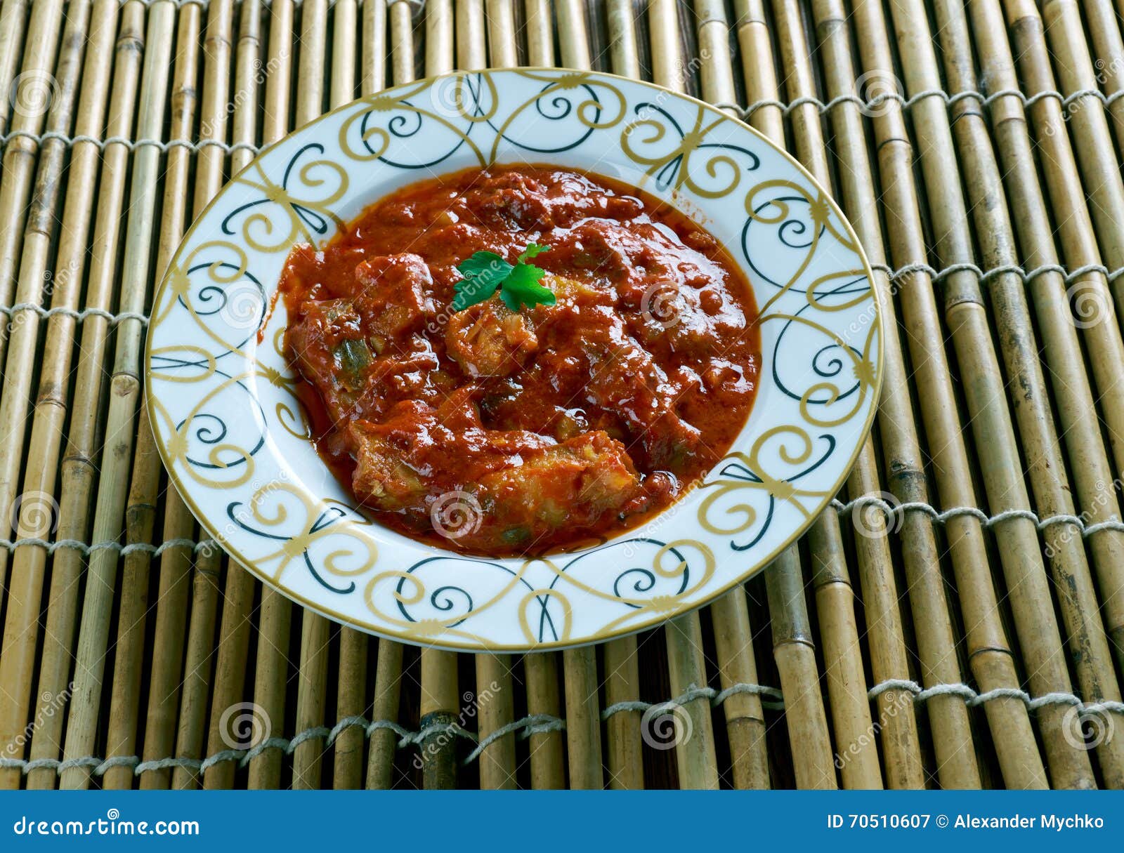 Lebanese Fish Tagine stock image. Image of peppers, samkeh 70510607