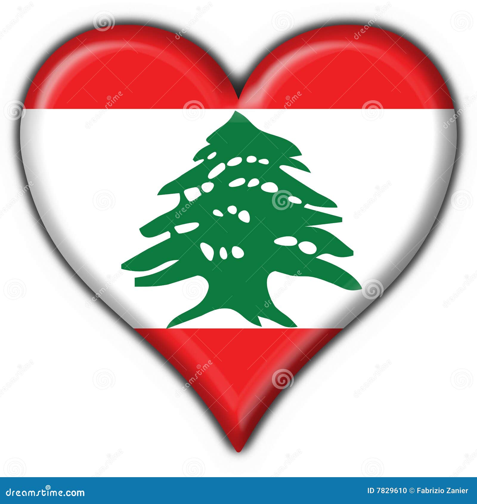 lebanon button flag heart 