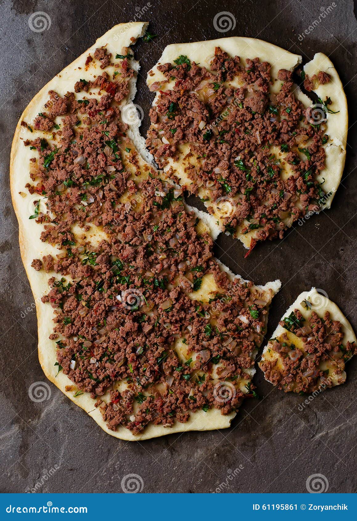 Lebanon pizza stock image. Image of baked, meal, arab 61195861