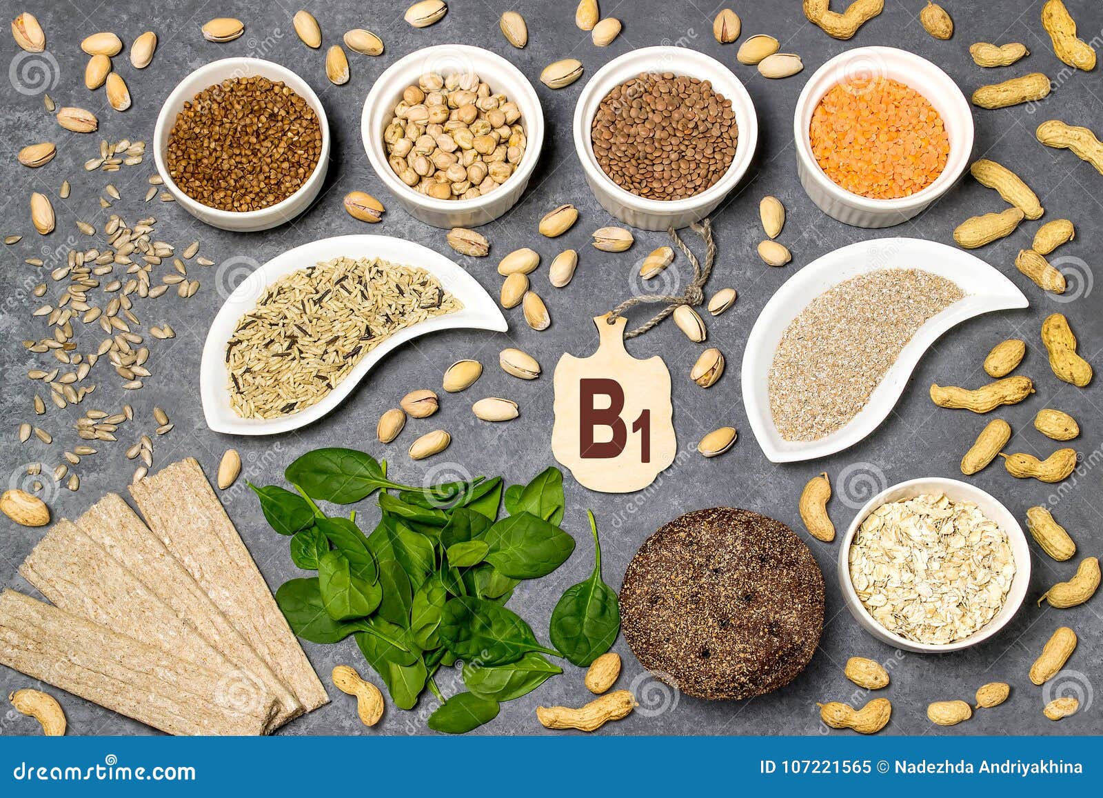 Lebensmittel Ist Quelle Des Vitamins B1 Stockbild Bild von nahrung