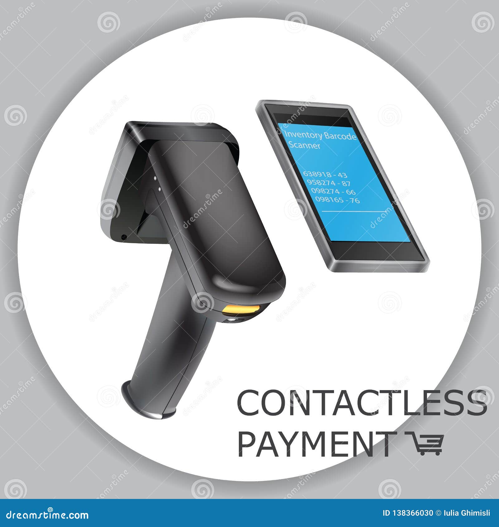 Lecteur De Scanner De Code Barres Dinventaire Illustration