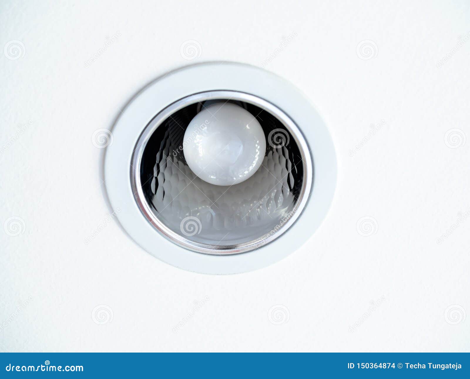 Led Ceiling Light Downlight With Light Bulb On White Ceiling