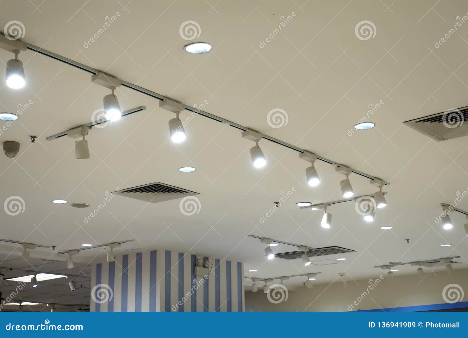 Led Ceiling Spot Lighting In Modern Building Modern Architecture