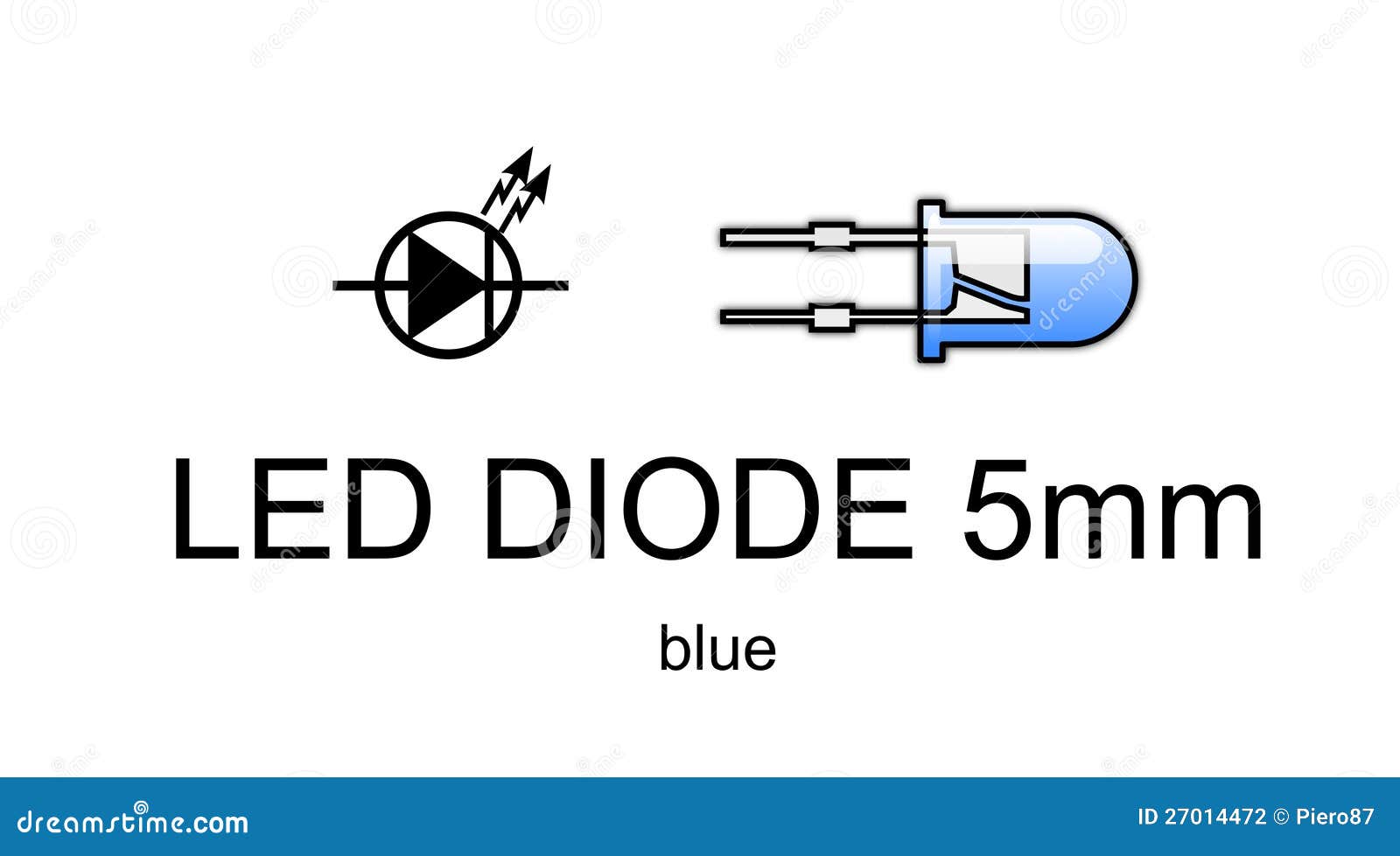 Led Diode Icon and Symbol, Blue Stock - Illustration of 27014472