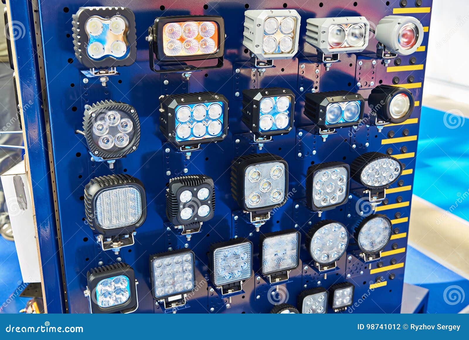 LED extra lights for cars stock photo. Image of technology 98741012