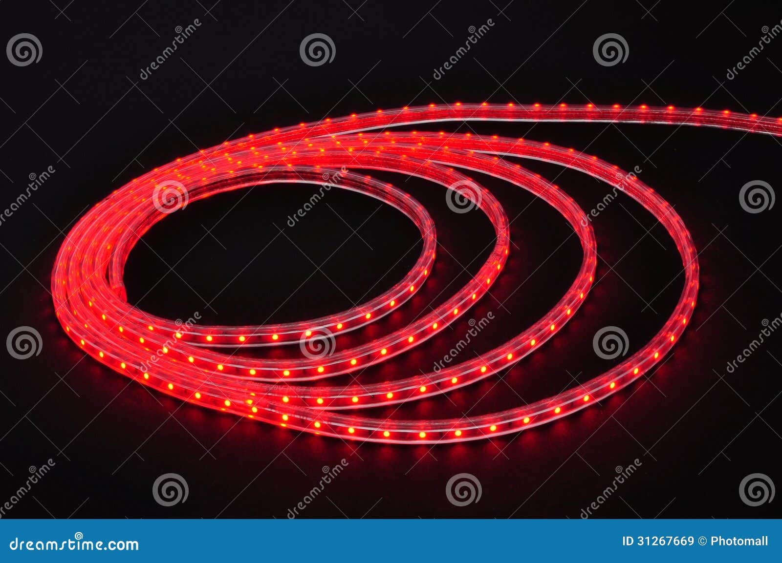 Led Lamp Belt, Red Light Led Belt, Led Strip, Waterproof Red LED Light Strips Stock Image