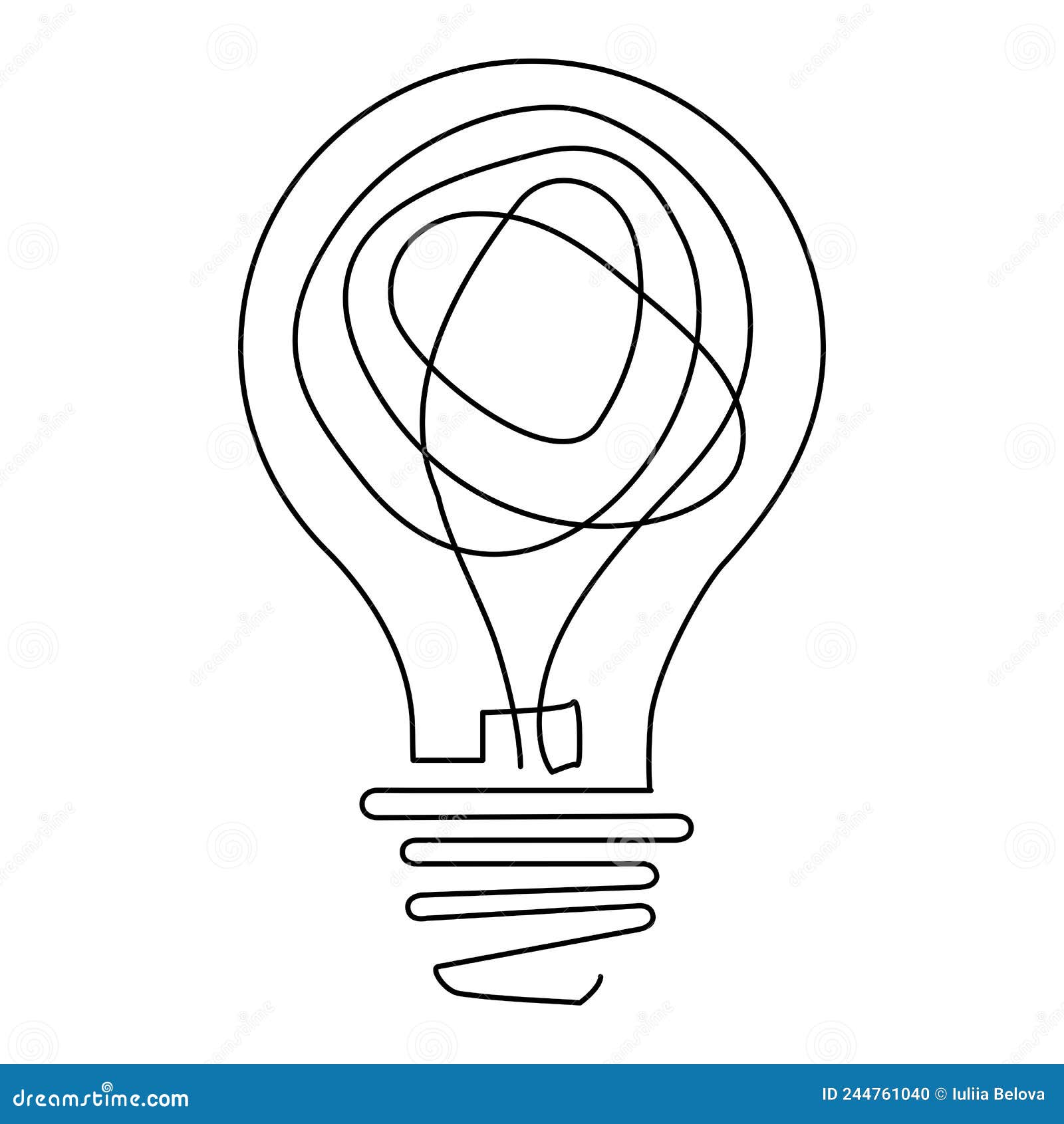 LED Light Bulb, Illustration, New Technology Light Bulbs Minimalist