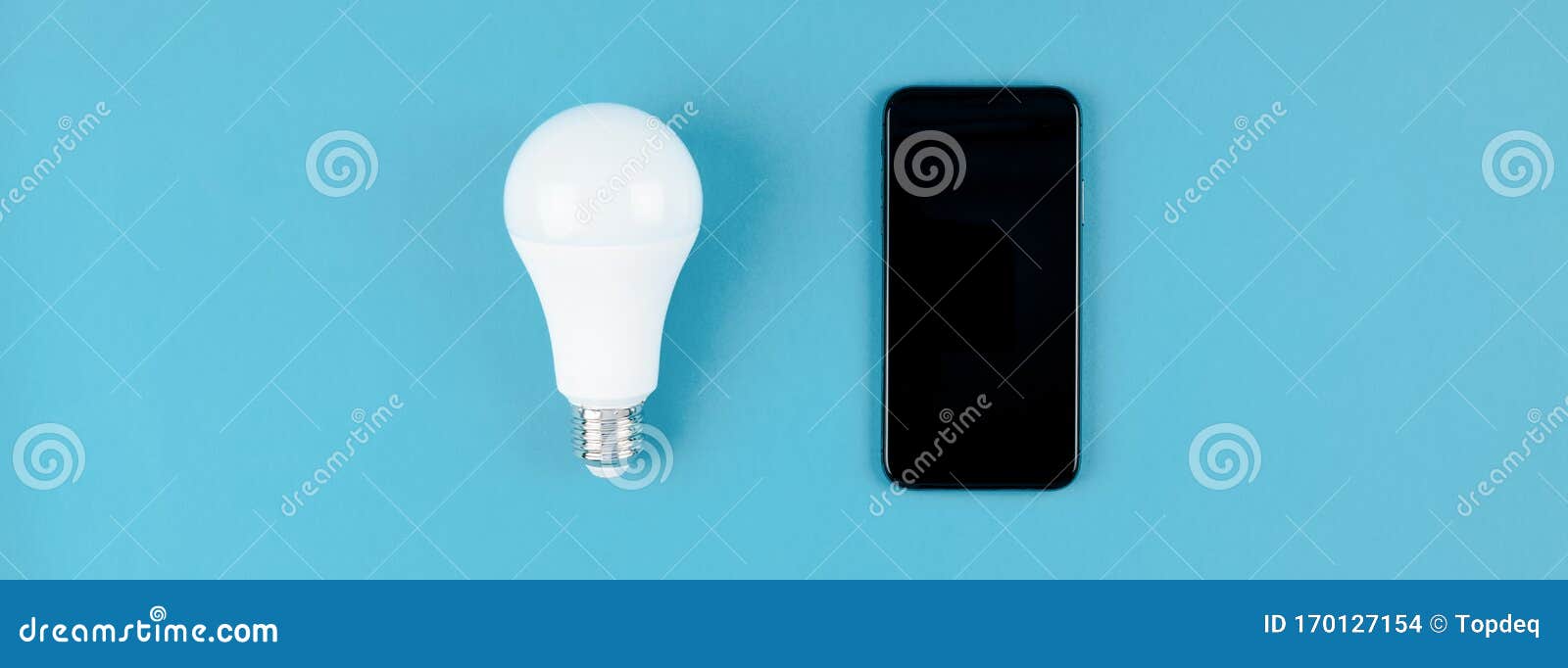 Download LED Light Bulbs And Modern Smartphone Mockup Stock Photo ...
