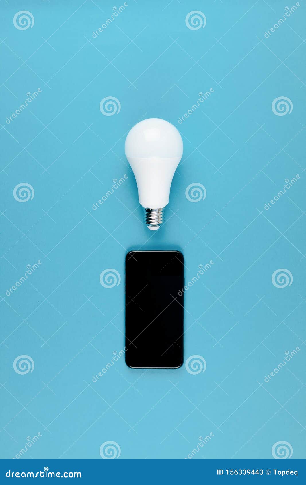 Download LED Light Bulbs And Modern Smartphone Mockup Stock Image - Image of energysaving, lamp: 156339443