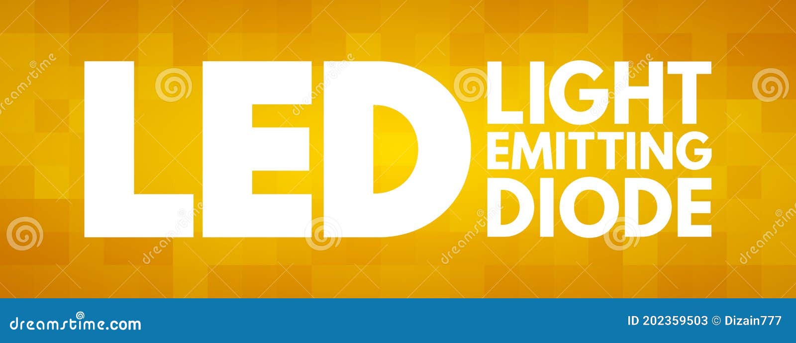 LED Light Emitting Diode Acronym Stock Illustration Illustration of