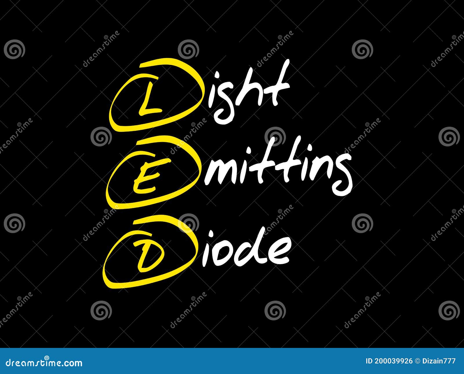 LED Light Emitting Diode stock illustration. Illustration of computer