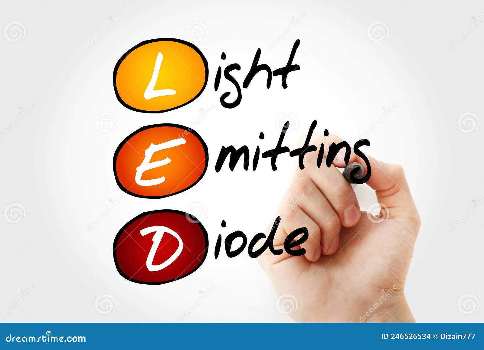 LED LightEmitting Diode Semiconductor Light Source that Emits Light