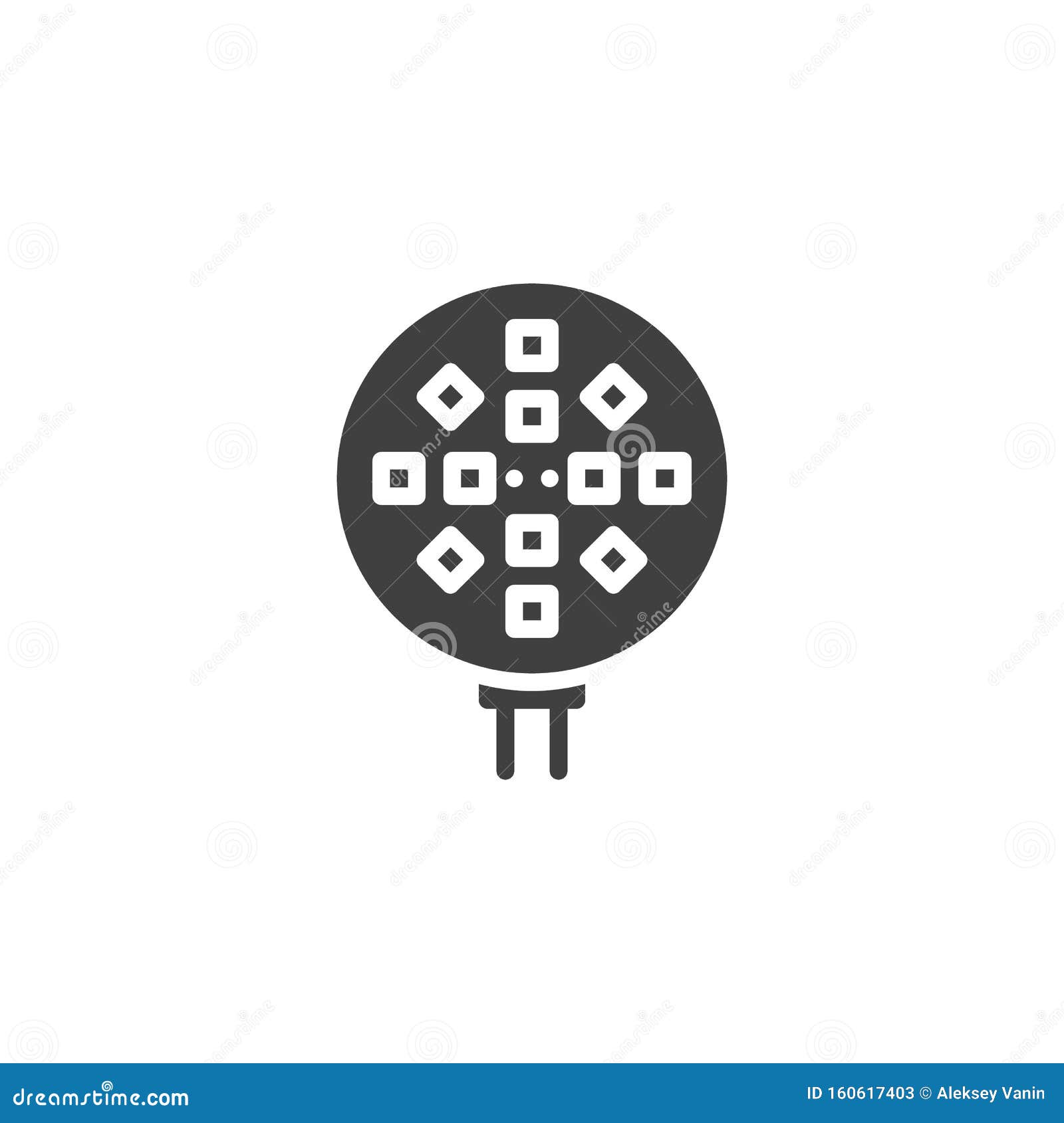 LED light lamp vector icon stock vector. Illustration of icon - 160617403