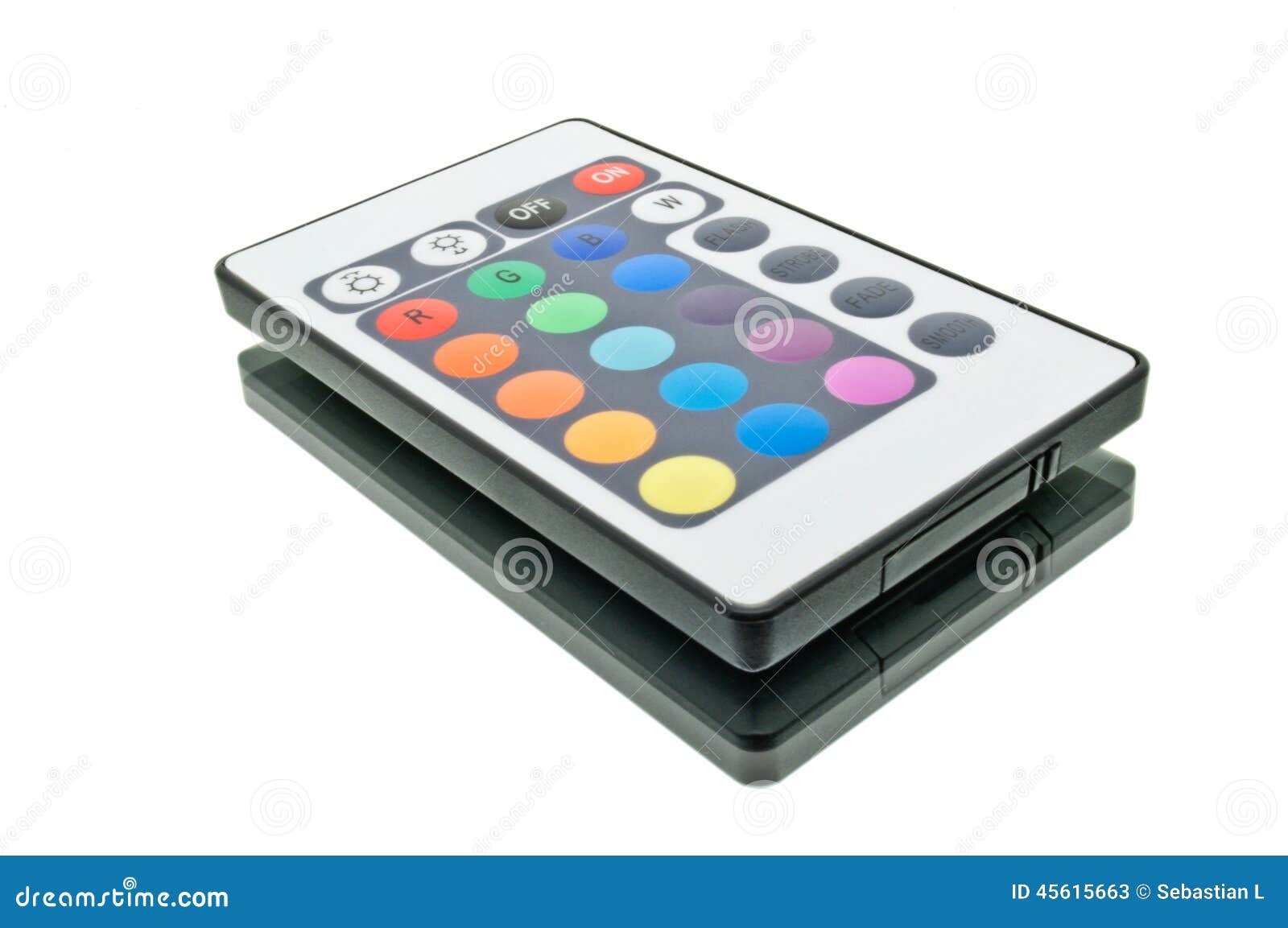 LED Remote Control on a Mirror Stock Image Image of dark, zapper