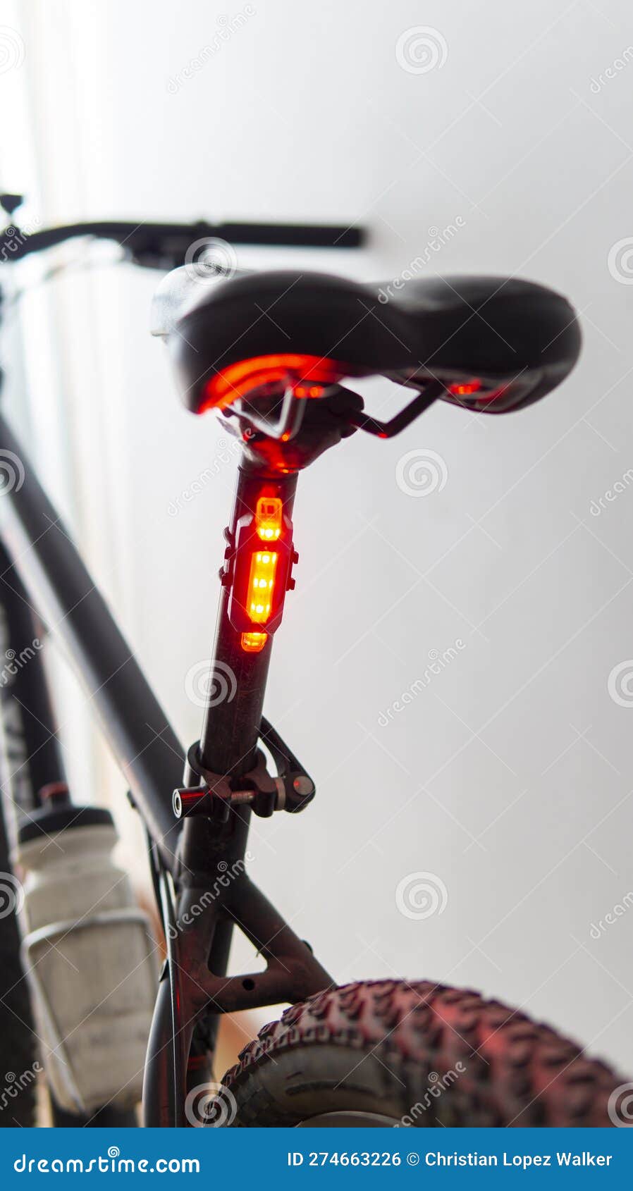 Led Safety Bicycle Red Light Stock Photo Image of lamp, steel 274663226