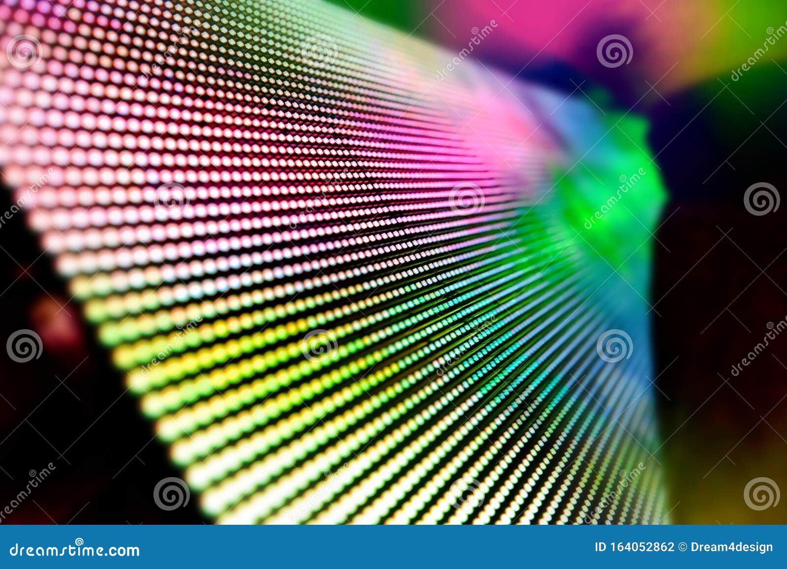 LED Soft Focus Background, Abstract LED Panel Art Wall Falling Out of