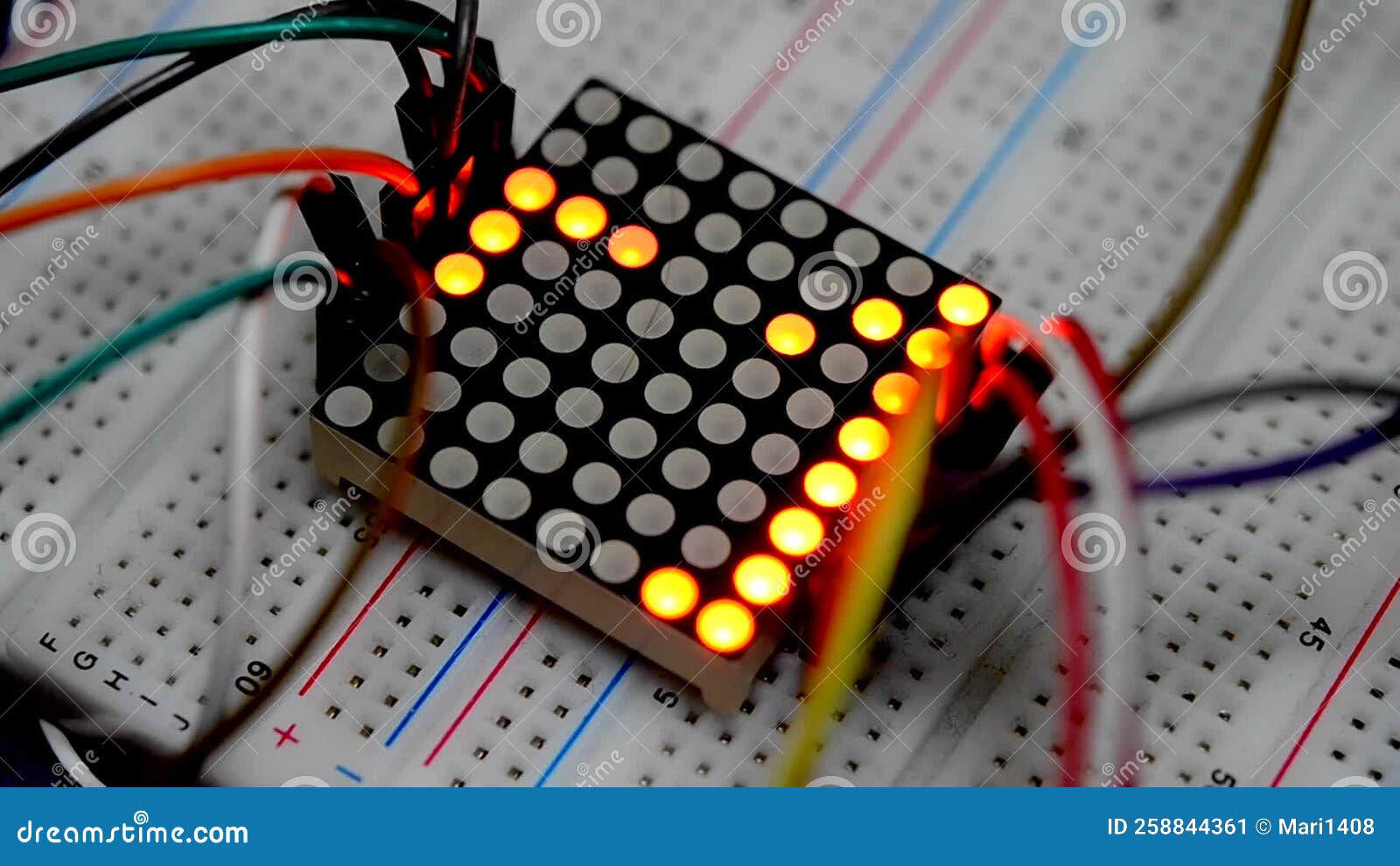 Led Strip Light, Numbers and Letters on the Led Strip Stock Video