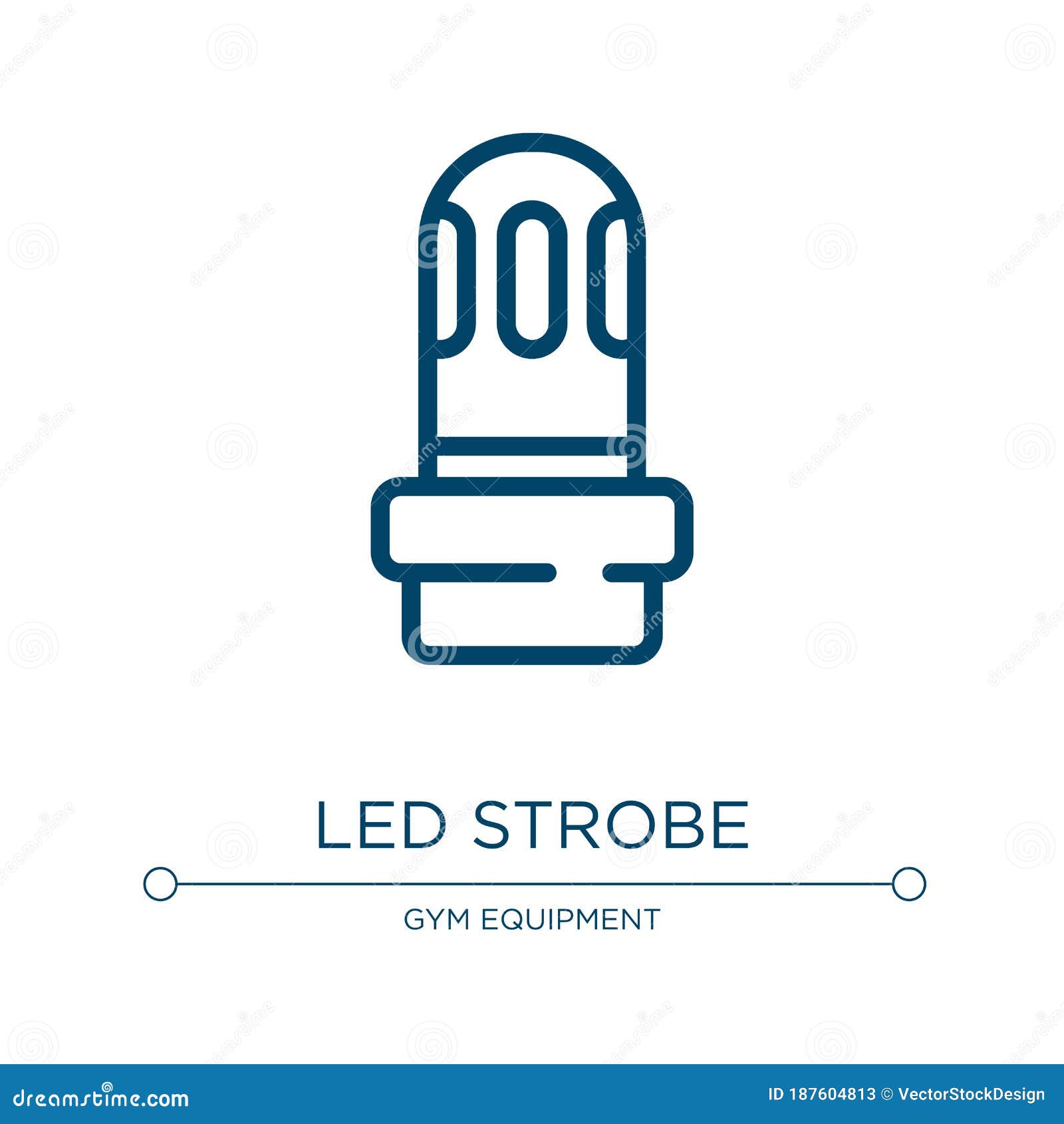 Led Strobe Icon. Linear Vector Illustration from Diving Collection