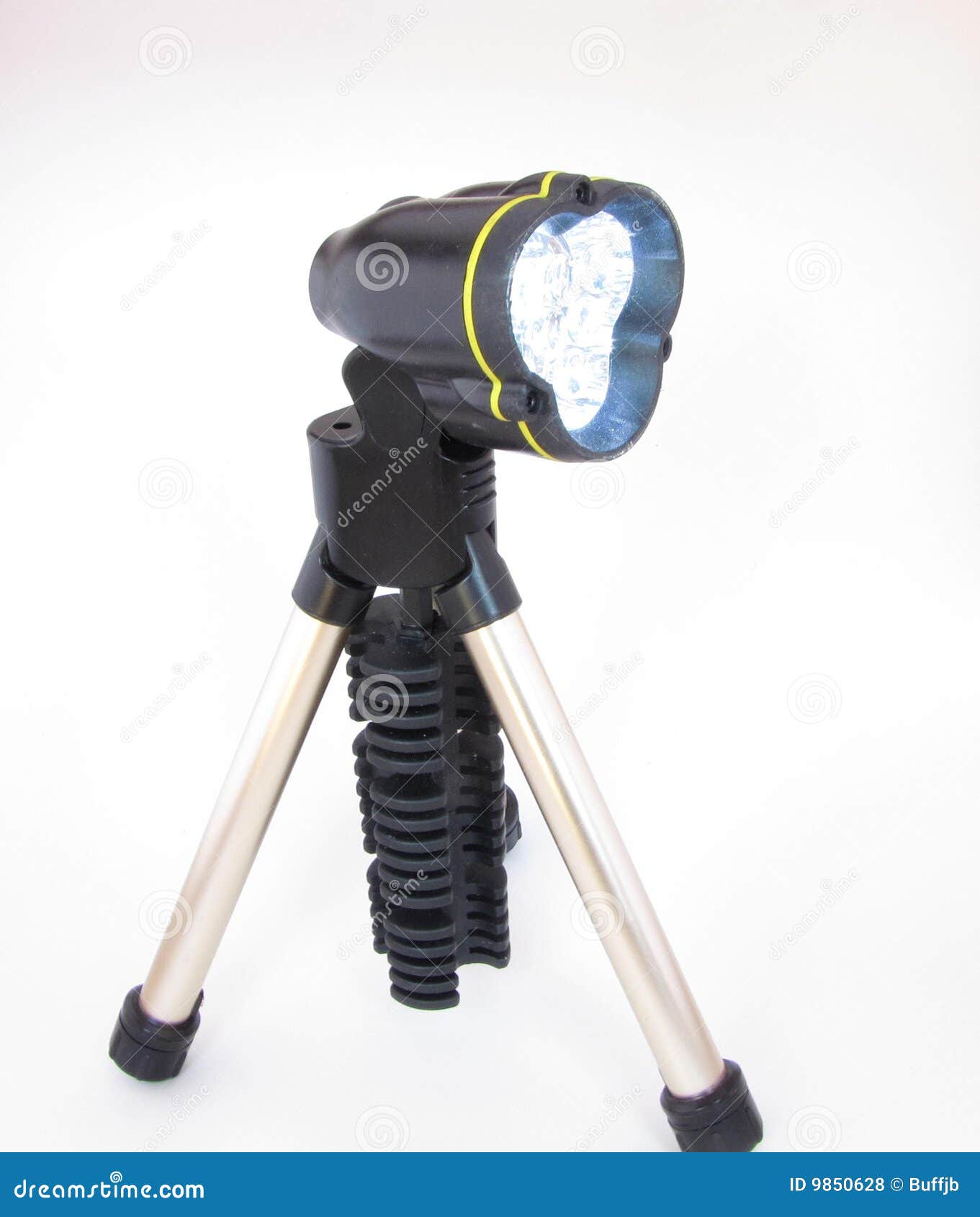 LED Tripod Flashlight stock photo. Image of emitting, bright 9850628