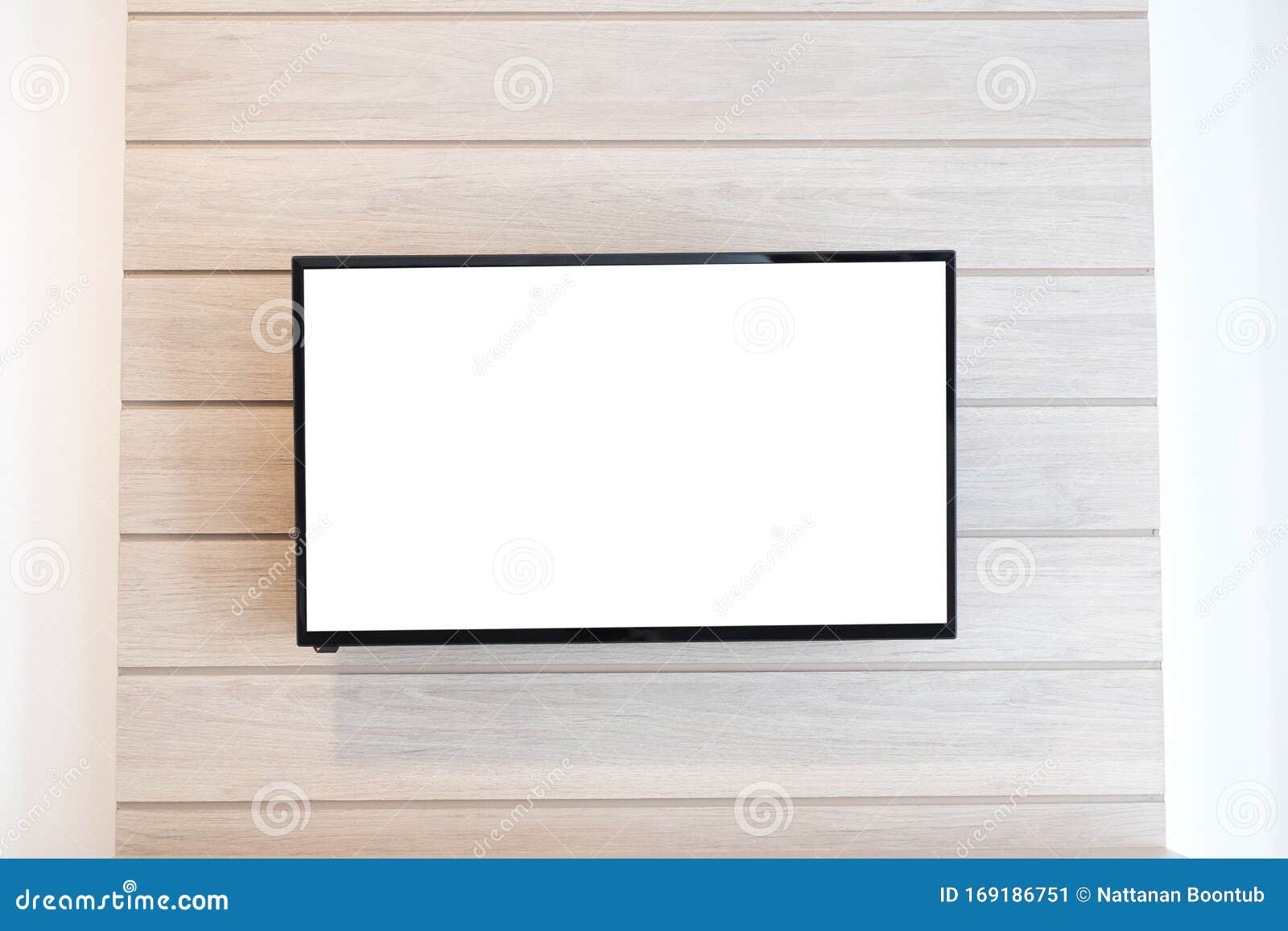 TV Blank White Screen on the Wall for Advertising Design Concept Stock Image - Image of hdtv, home: 169186751