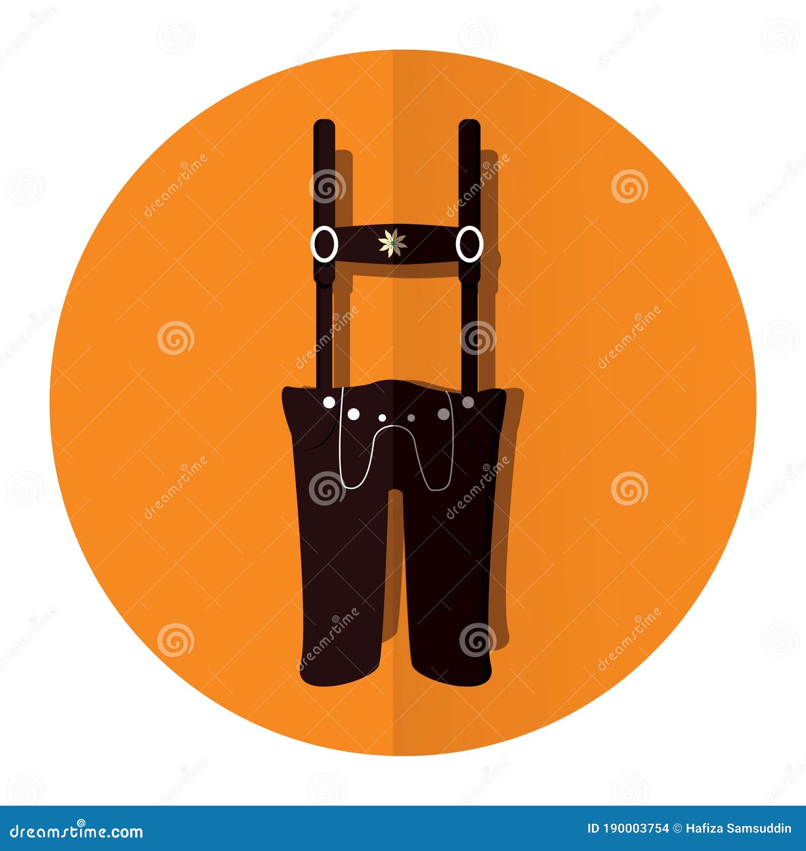 Lederhosen. Vector Illustration Decorative Design Stock Vector