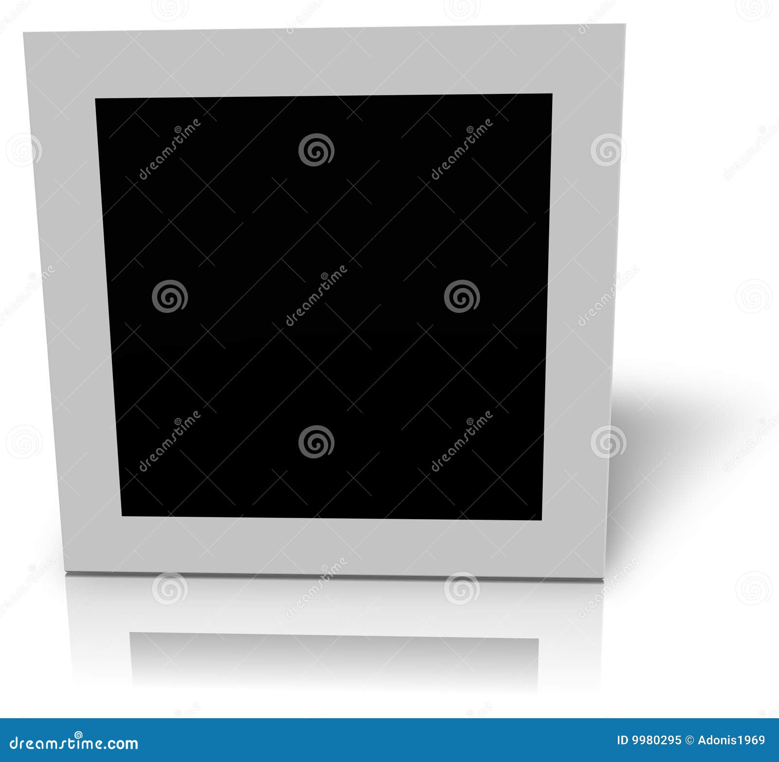 Leeg frame op wit stock illustratie. Illustration of spatie 9980295