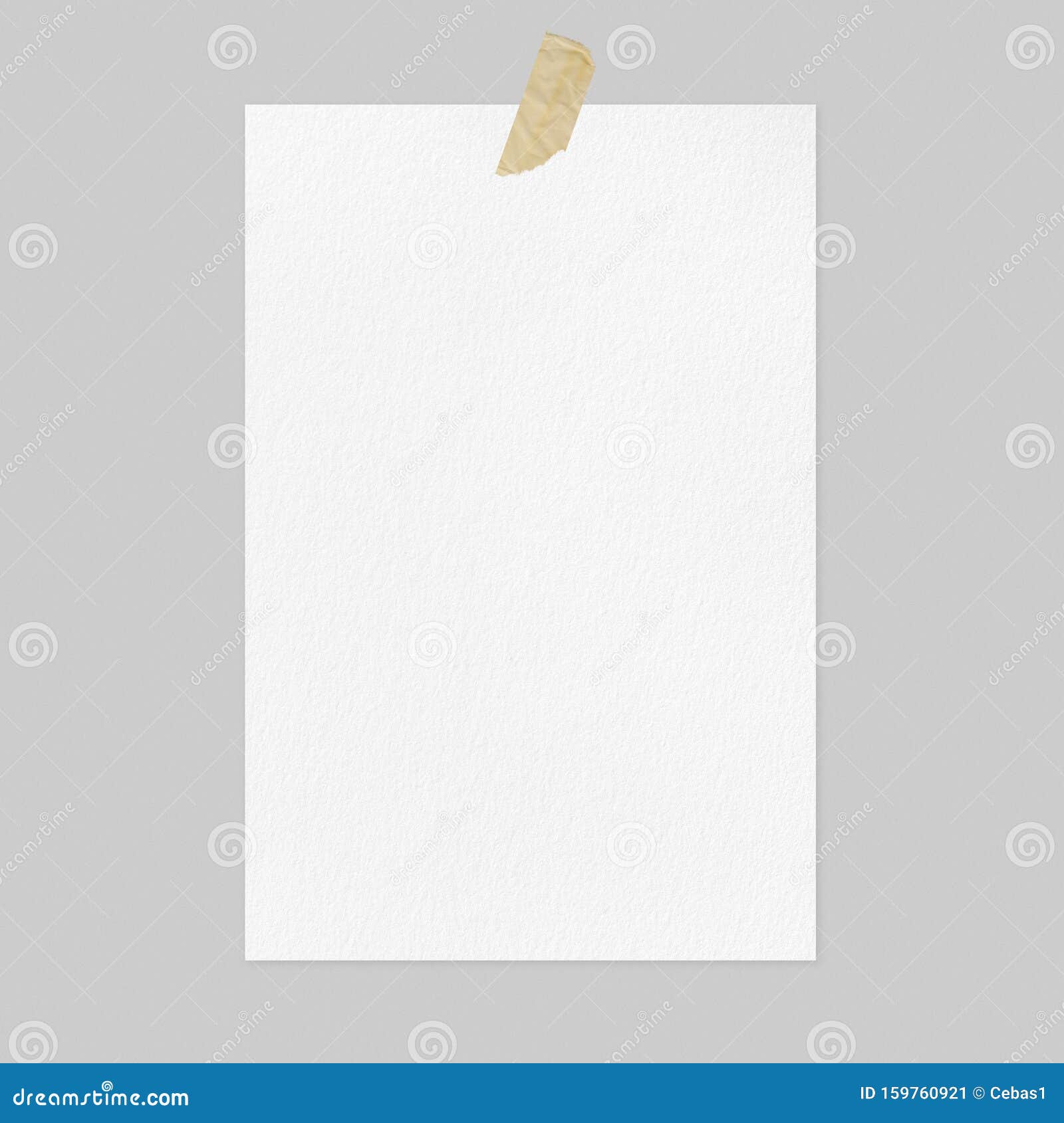 Leeg Wit Papier Bruine Plakband Stock Afbeelding - Image of minimalism, nota: 159760921